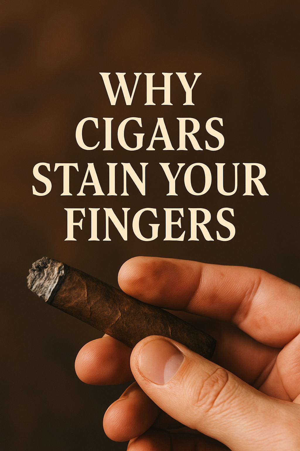 Why do cigars stain your fingers?