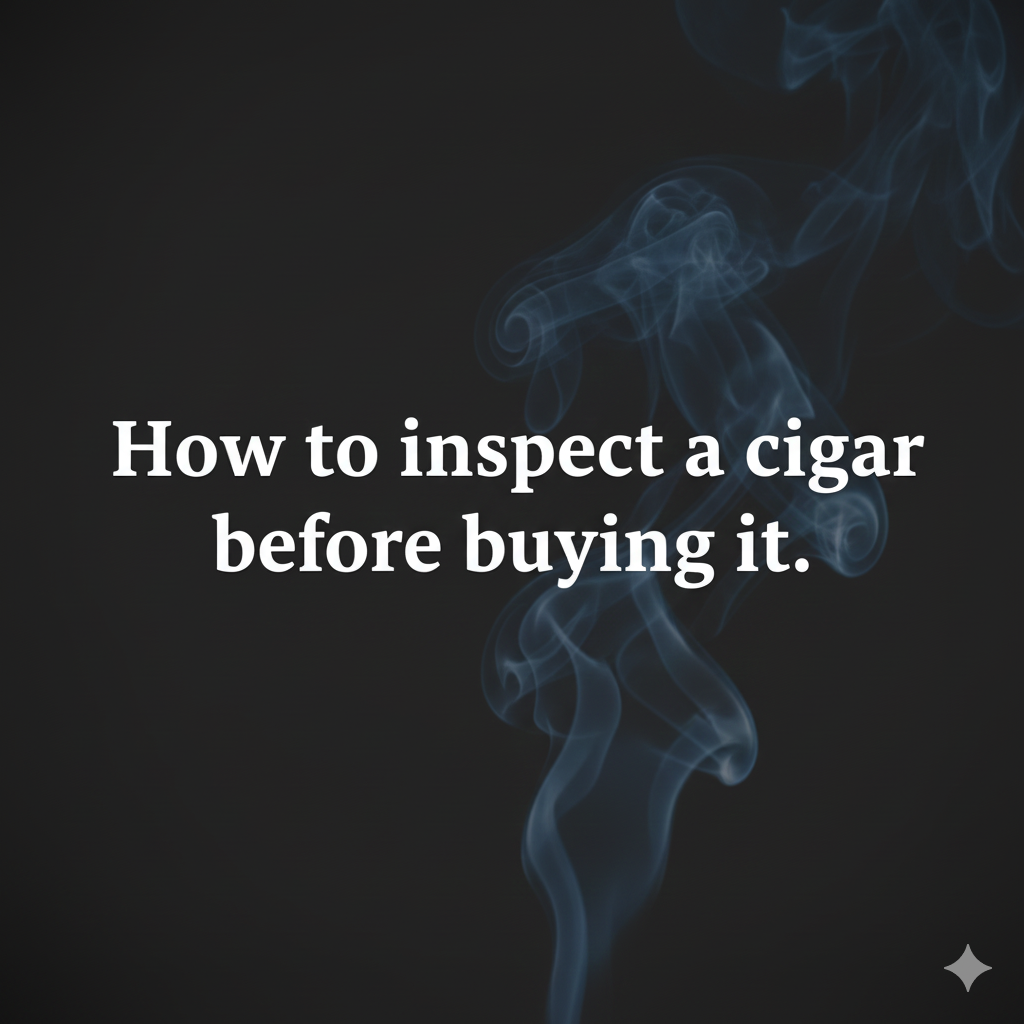 How to inspect a cigar before buying it.